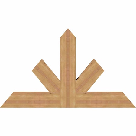 Ekena Millwork Saratoga Timber Gable Bracket, Western Red Cedar, 48"W x 28"H x 3 1/2"D x 5 1/2"F, 14/12 Pitch GBW048X28X0406SAR00SWR